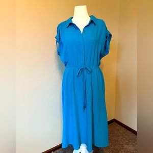 Blue Maggy London shirt dress in size US14.